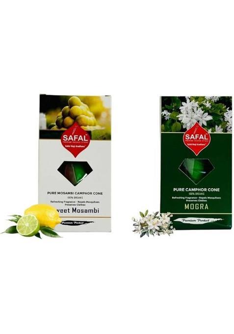 Safal Camphor Cone For Home | Pack Of 2 Bathroom Pouch (200 G)