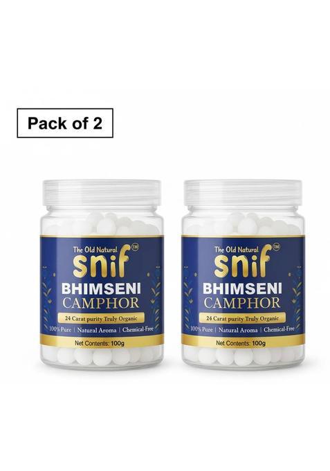 The Old Natural Camphor Tablet Kapoor 100G Jar Pack Of 2 (200 G)