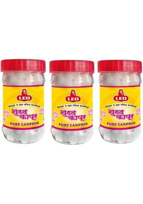 Leo Camphor Suddh 50 Grams Jar - Pack Of 3