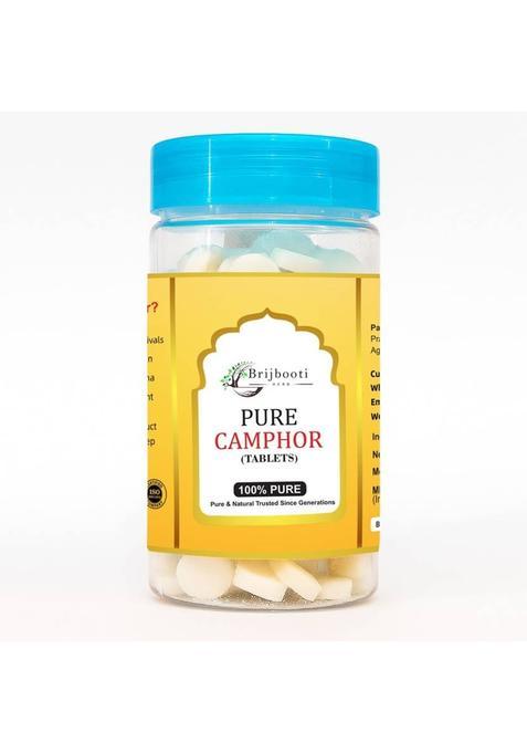 Brijbooti Pure Camphor Tablets | Kapoor Tablet For Pooja Diffuser (100 G)