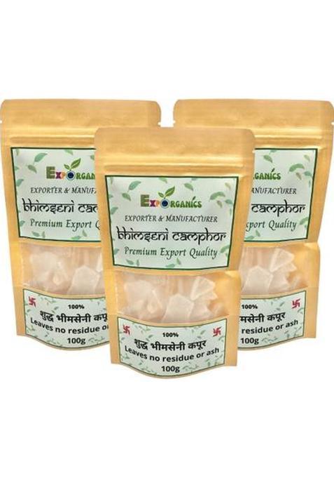 Expo Organics Bhimseni Camphor Pouch For Puja Home Fragrance Spirituality & Religious Ritual (300 G)