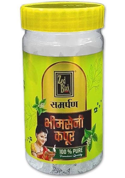 Zed Black Pure & Natural Bhimseni Camphor Kapoor For Pooja Meditation (100 Gr Jar) G)