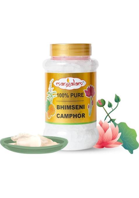 Mangalam Camphor Bhimseni (Original) Solid 250 Gm Jar - Pack Of 1 100% Organic (250 G)