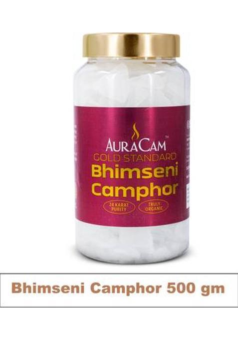 Auracam Gold Standard Bhimseni Camphor For Pooja/Fragrance Kapoor (Pack Of 1, 500 G) (500