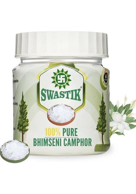 Swastik Pure Bhimseni Camphor Spiritual Use | Divine Aroma|100% Natural & Organic Kapoor (50 G)