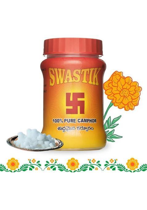 Swastik 100 % Pure Camphor Tablet Grams Kapoor For Pooja Pack Of 1 (100 G)