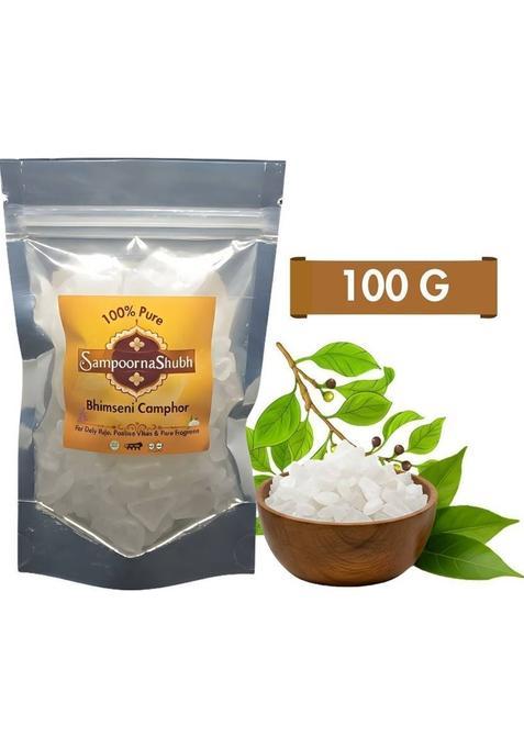 Sampoornashubh Original Bhimseni Camphor | 100% Organic Kapoor For Pooja & Meditation Pack Of 1 (100 G)