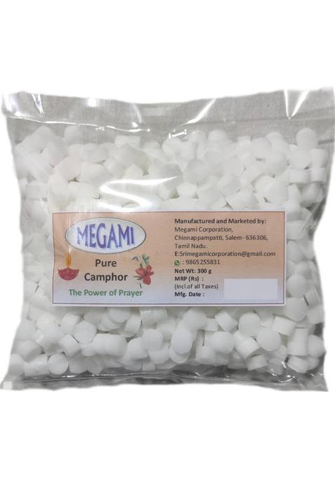 Megami Camphor 300G Round Shape Tablet Karpooram Power Of Prayer (300 G)