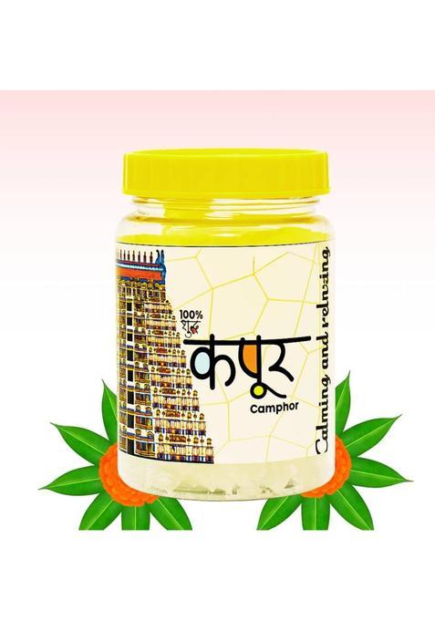 Houseofshri Shudh Camphor|100% Pure & Natural For Puja Havan Aromatherapy Health Benefits (80 G)