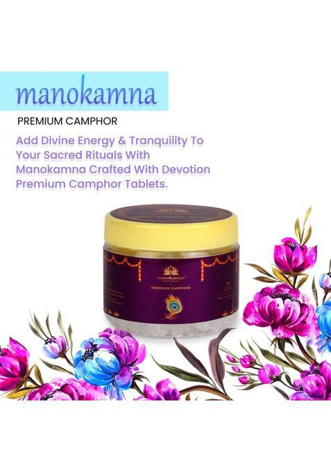 Manokamna Premium Camphor Pack Of 4 (100G Each) 100% Pure For Daily Puja And Havan