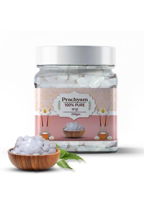 Prachyam Aromatic Kapoor Tablets 100% Natural Camphor For Puja Aarti & Air Purifier (250 G)