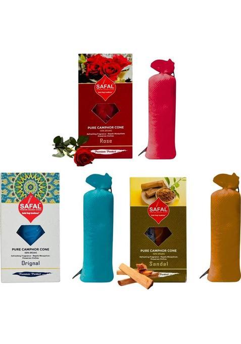 Safal Camphor Cone For Home |Camphor Pouch Pooja Pack Of 3 (430 G)