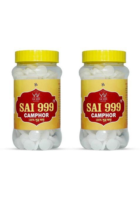 Sai999 Camphor Poppin Tablets Jar (250 Gm Pack Of 2) For All The Sipritual Occasions.