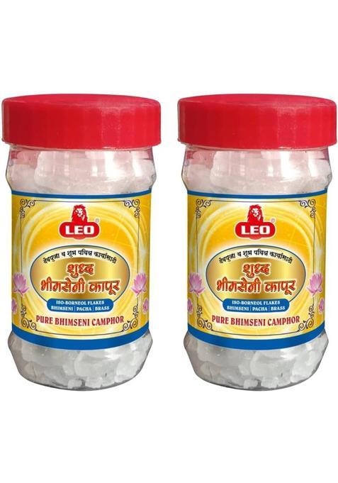 Leo Camphor Bhimseni Tablet Jar (2 50 Gram - Pack) (50 G)