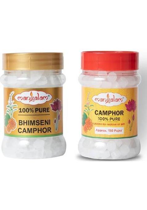 Mangalam Camphor Bhimseni & Tablet Jar Each 100Gm (200 G)