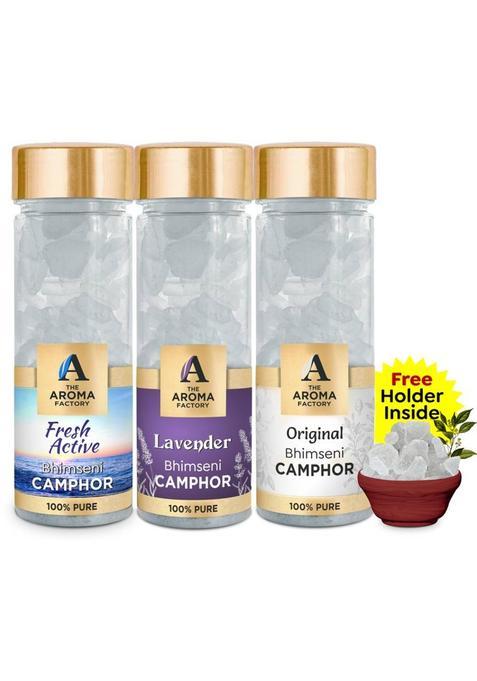 The Aroma Factory Camphor, Fresh Active, Lavender & Original (390 G)