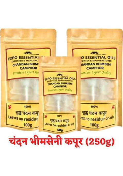 Expo Organics Shudh Chandan Bhimseni Kapoor, Pooja Camphor Pack Of 2 - 250G (250 G)