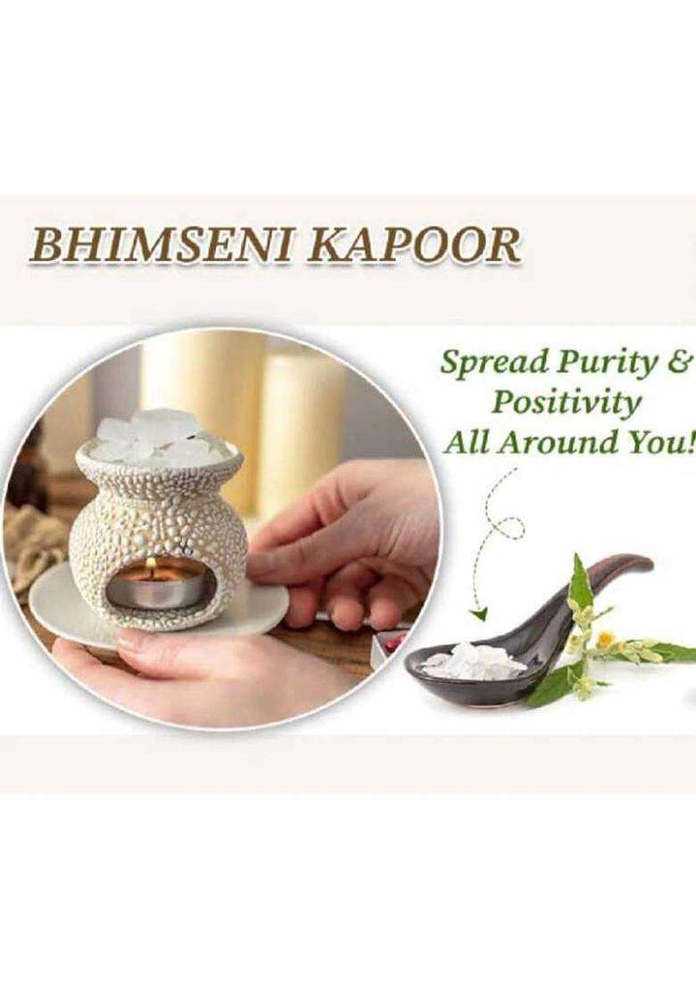 Pmkessential 100% Pure Camphor Tablets Kapoor Dani Diffusers Puja (25 G) - Indya