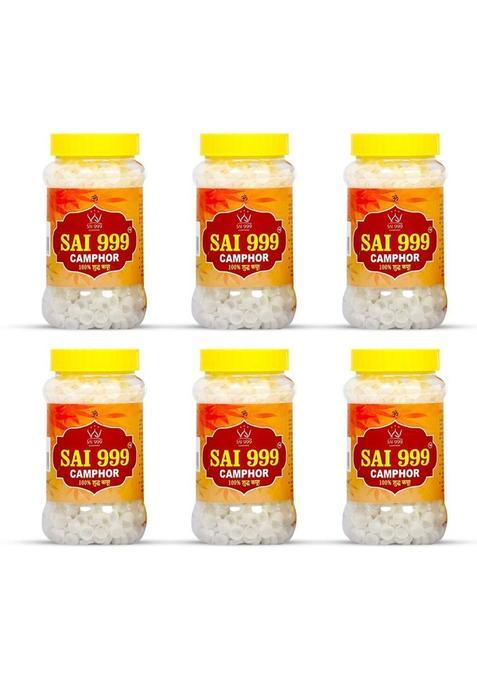 Sai999 Camphor Tablet Jar (1000 Tablets * Pack Of 6) For All The Spiritual Occasions .
