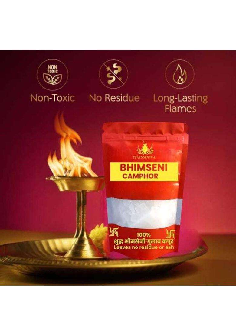 Tzaessential Original Bhimseni Kapoor Pure Camphor 10G (10 G) - Indya