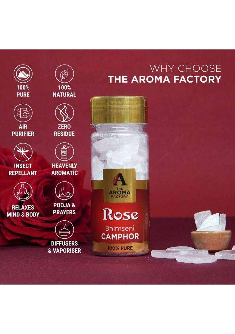 The Aroma Factory Pure Bhimseni Camphor Rose (80 G) - Indya