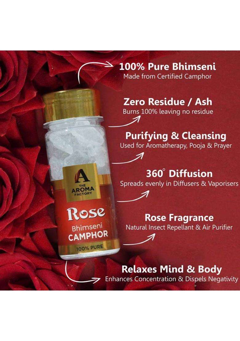 The Aroma Factory Pure Bhimseni Camphor Rose (80 G) - Indya