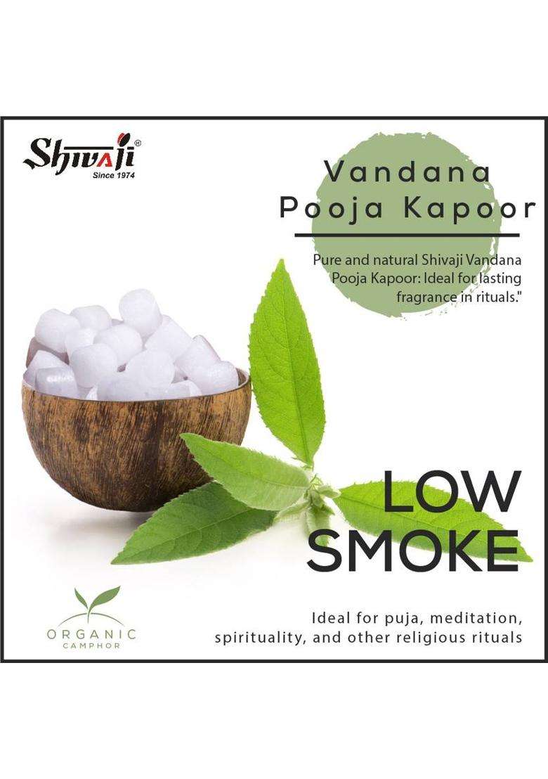 Shivaji Vandana Pure Camphor Tablets Eco-Friendly Havan Kapoor For PoojaMandir- 4 Pack - Indya