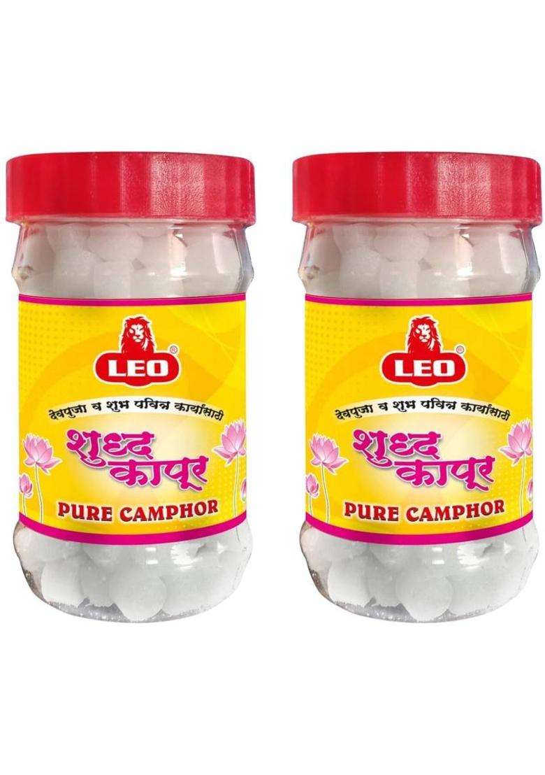 Leo Camphor 50 Grams Jar - Pack Of 2 (50 G) - Indya