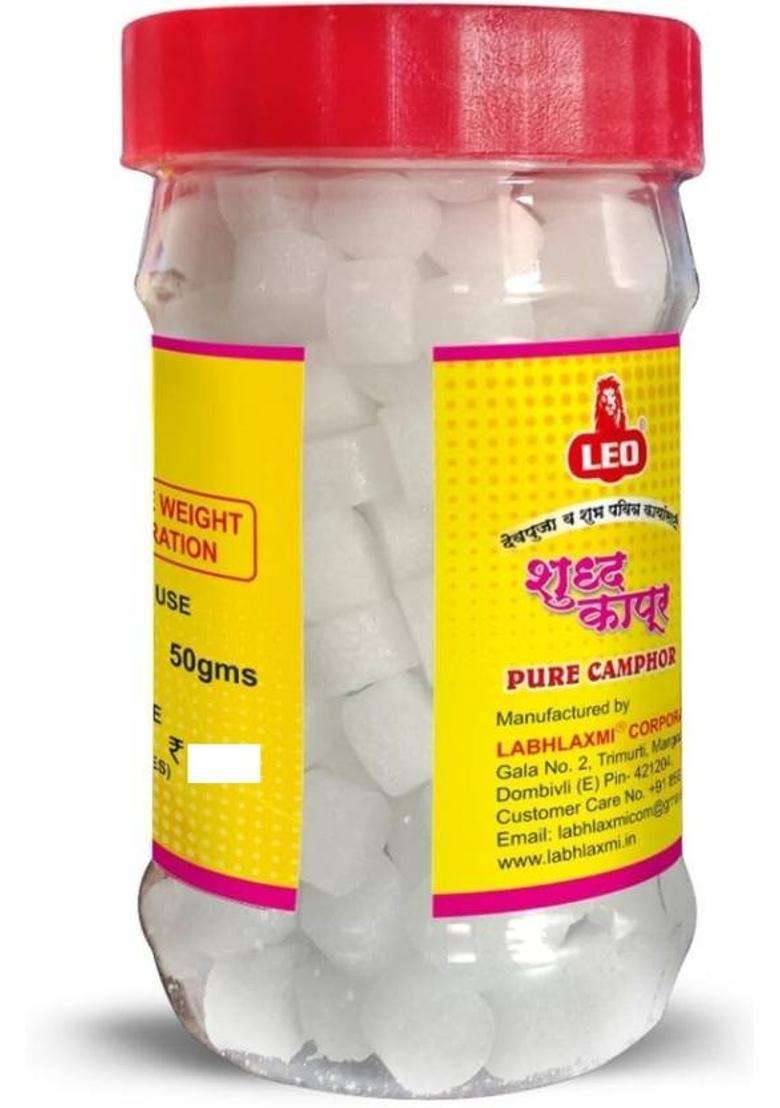 Leo Camphor 50 Grams Jar - Pack Of 2 (50 G) - Indya