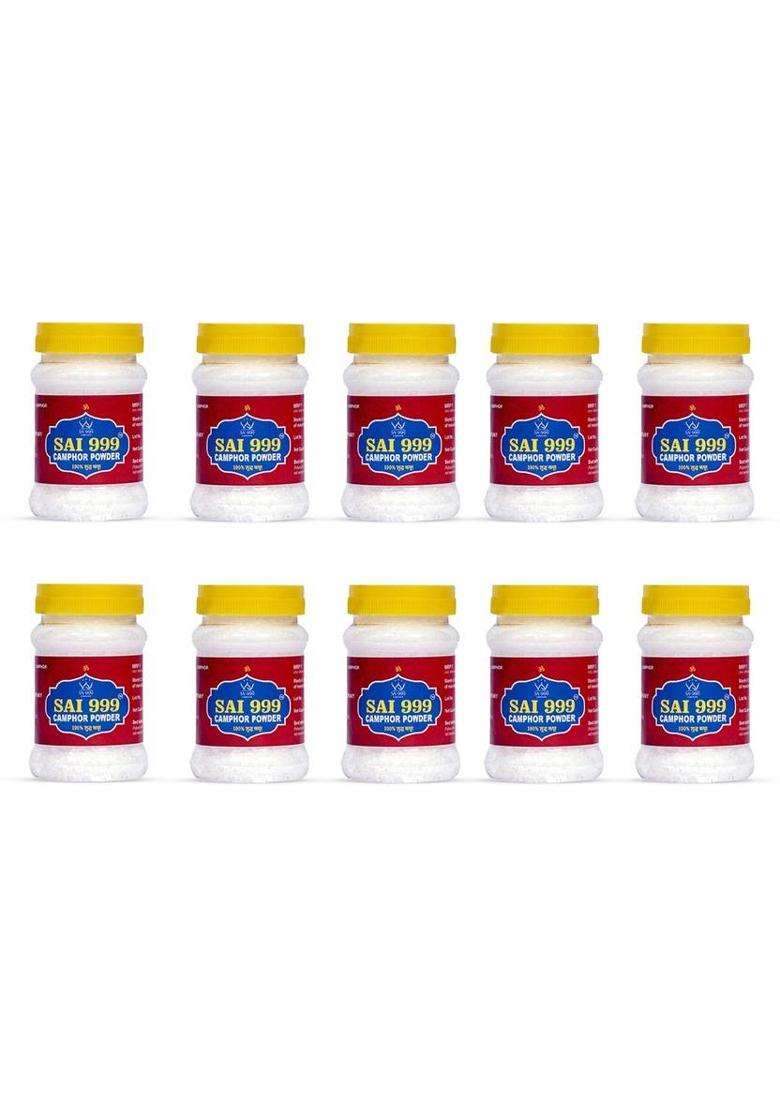 Sai999 Camphor Powder For Pooja Meditation Havan (100 Gm Pack Of 10) (1000 G) - Indya