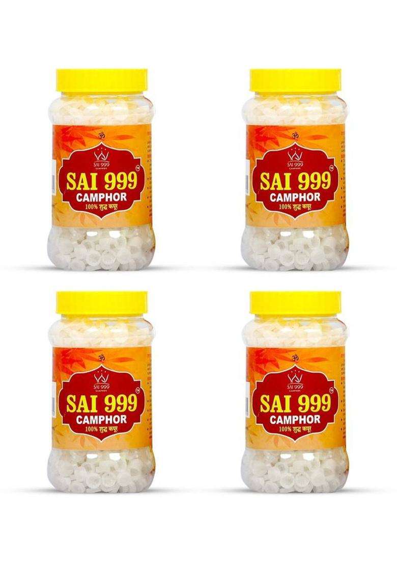 Sai999 Camphor Tablet Jar (1000 Tablets Pack Of 4) For All The Spiritual Occasions . - Indya