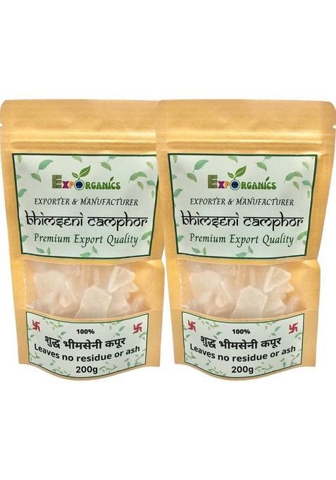 Expo Organics Bhimseni Camphor Pouch For Puja Home Fragrance Spirituality & Religious Ritual (400 G)