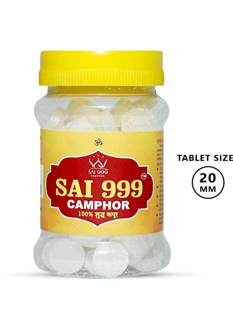 Sai999 Camphor Tablets ( Big Coin 100 Gm Pack Of 1) - Indya