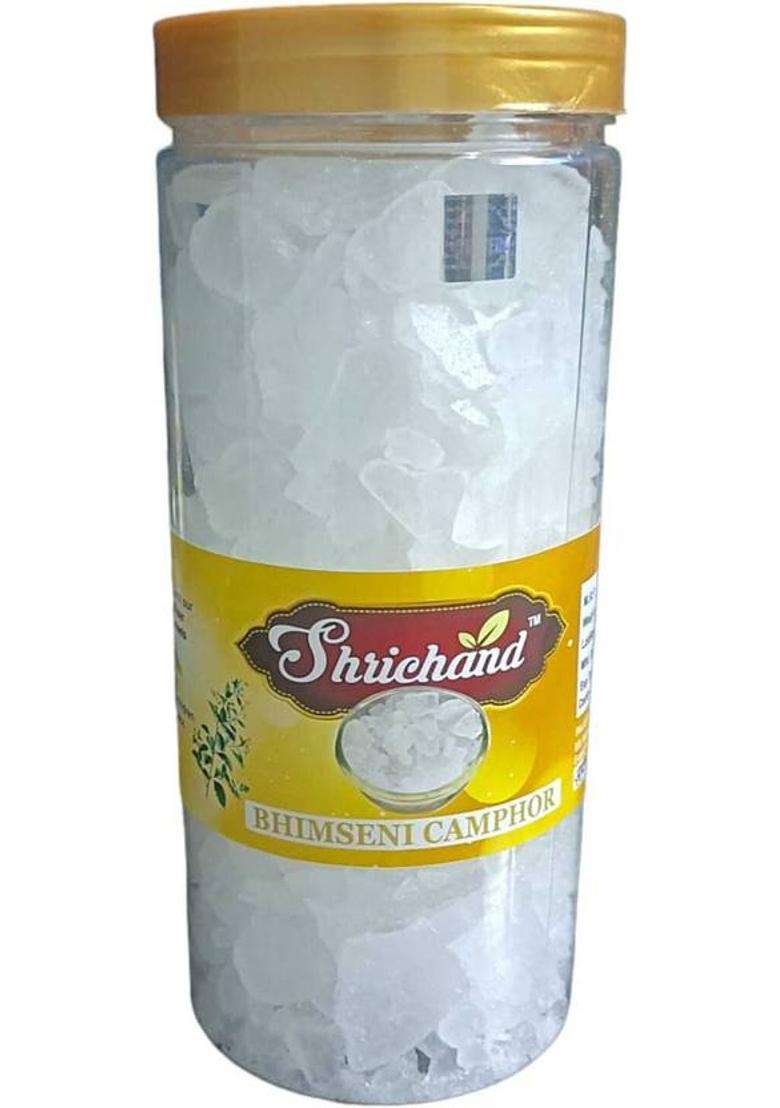 Shrichand Bhimseni Camphor Camphor Diffuser Indian Kapoor For Havan 500 Gram Jar (500 G) - Indya