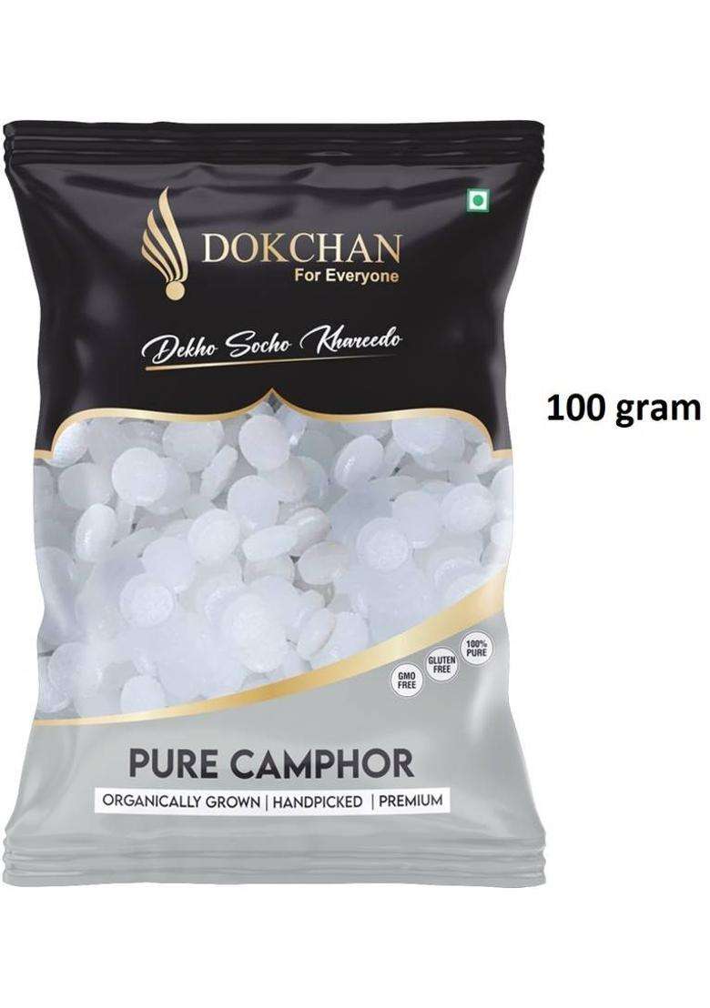 Dokchan 100Gram Pure Camphor Natural Aromatic Kapoor For Havan Puja And Diffuser - Indya