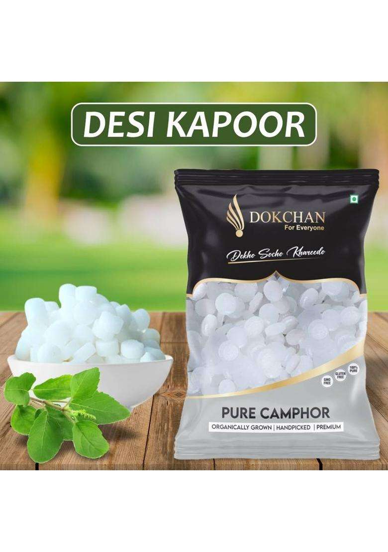 Dokchan 100Gram Pure Camphor Natural Aromatic Kapoor For Havan Puja And Diffuser - Indya