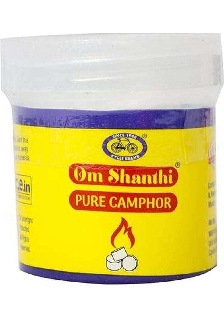 Om Shanti Shanthi Pure Camphor Tablets (41 G) - Indya