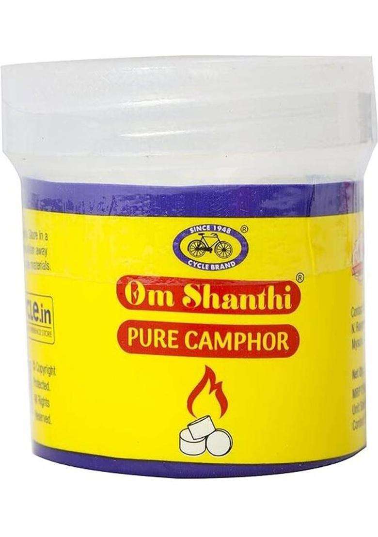Om Shanti Shanthi Pure Camphor Tablets (41 G) - Indya