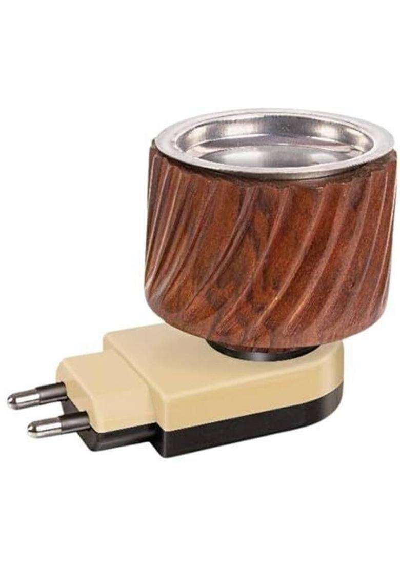 Divyarti Electric Kapoor Dani Diffuser & Wooden Burner Safe Camphor Kapoordani For Puja (1 Units) - Indya