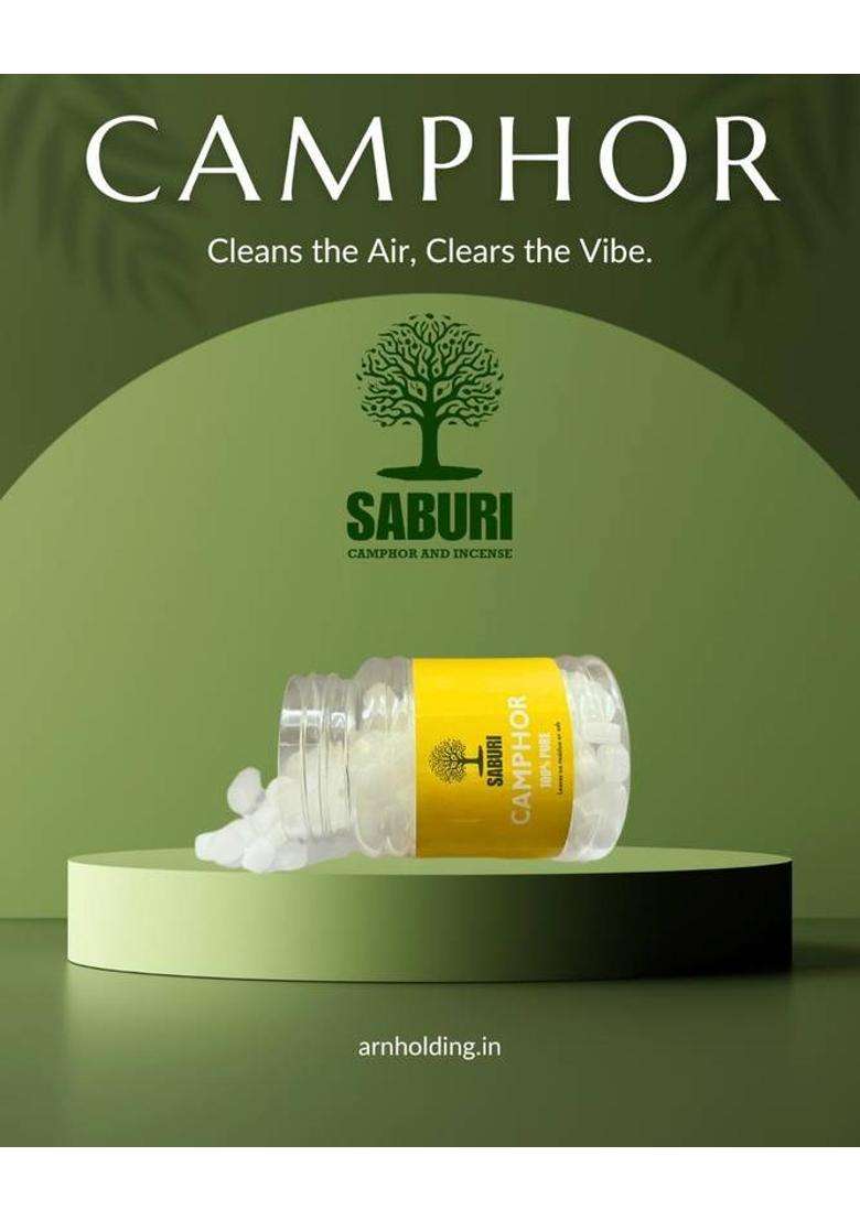 Saburi Camphor And Incense Saburi-100Gram-Natural (100 G) - Indya
