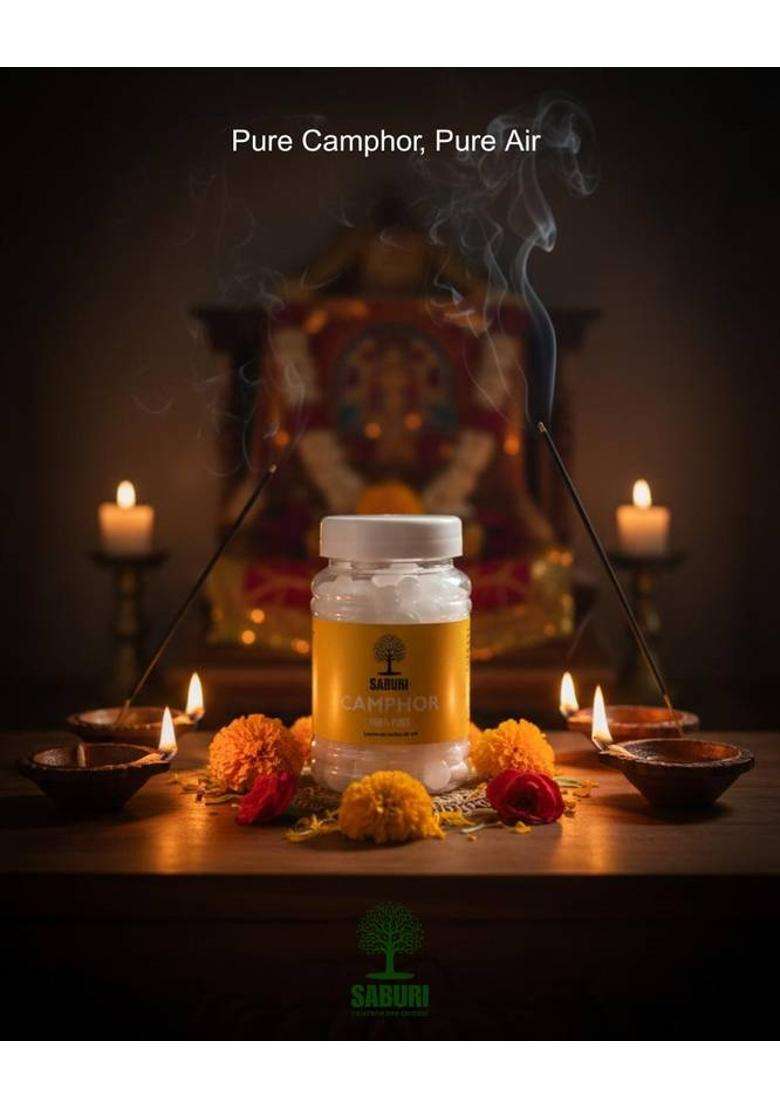 Saburi Camphor And Incense Saburi-100Gram-Natural (100 G) - Indya