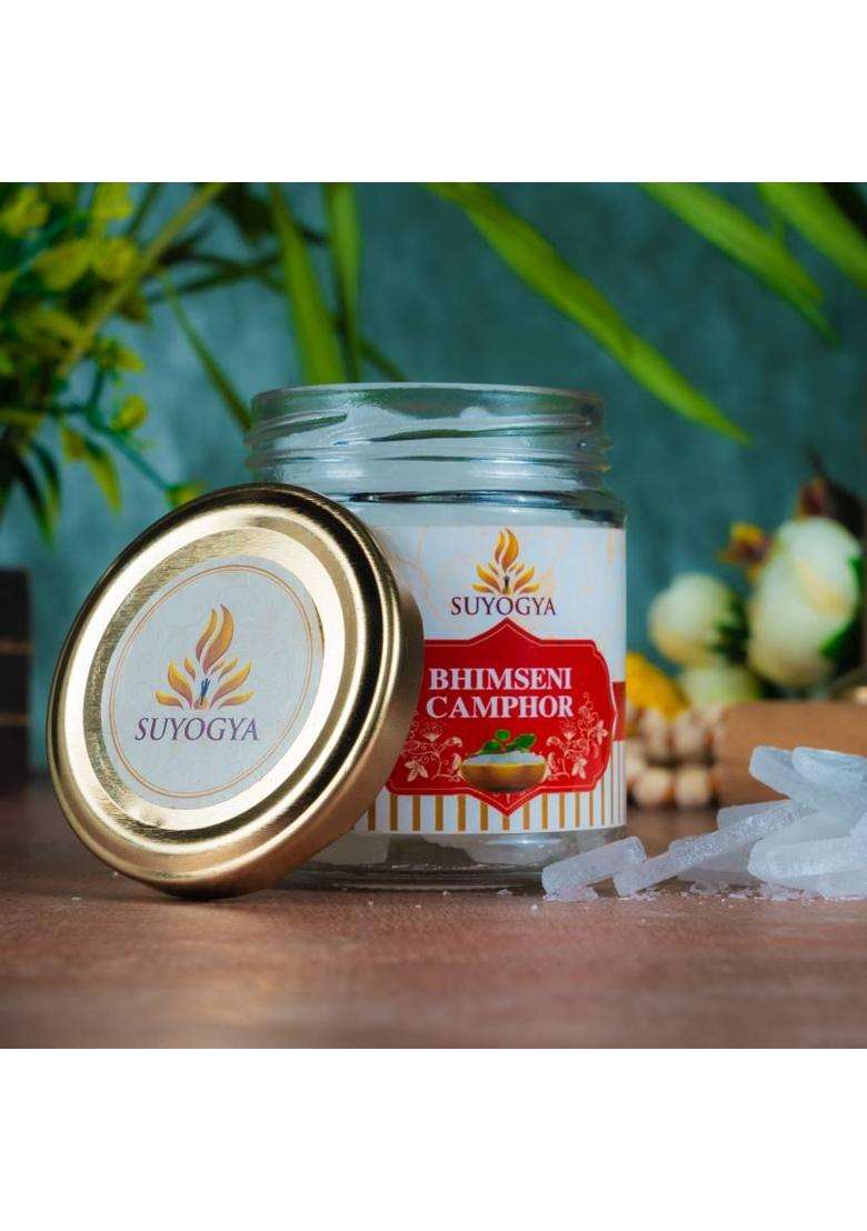 Suyogya Bhimseni Camphor Tablet 100G Jar - Pack Of 1 (100 G) - Indya