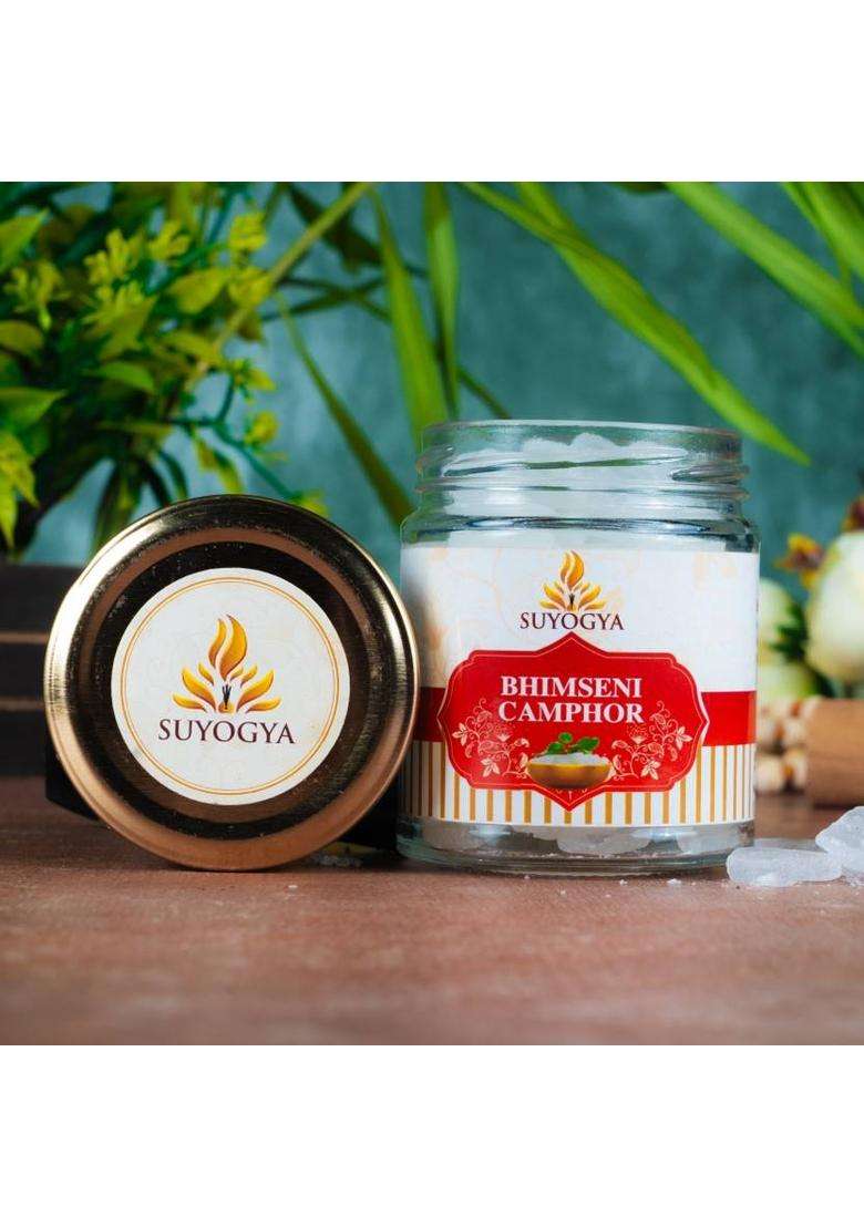 Suyogya Bhimseni Camphor Tablet 100G Jar - Pack Of 1 (100 G) - Indya