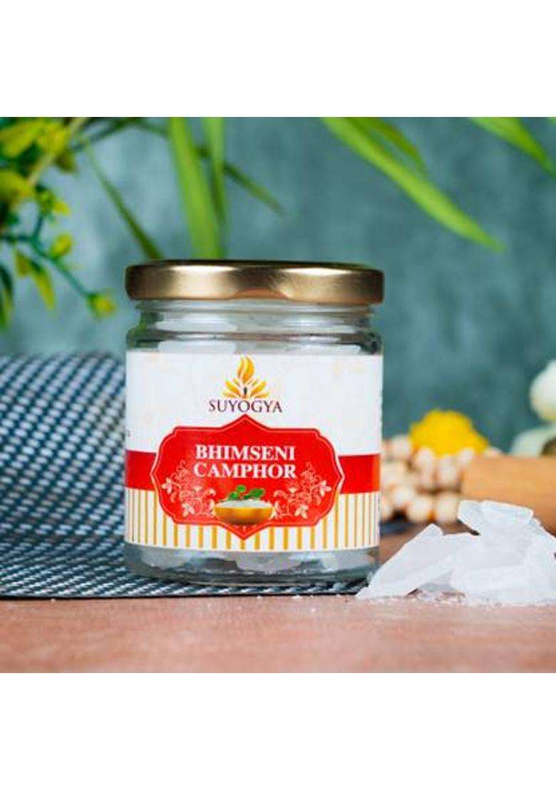 Suyogya Bhimseni Camphor Tablet 100G Jar - Pack Of 1 (100 G) - Indya