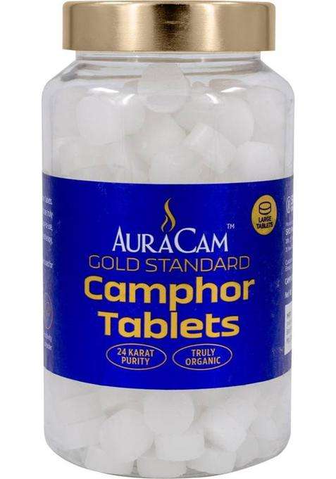 Auracam Gold Standard Camphor Tablets For Puja/Pure Kapoor -(Large Pack Of 1 250G) (250 G)