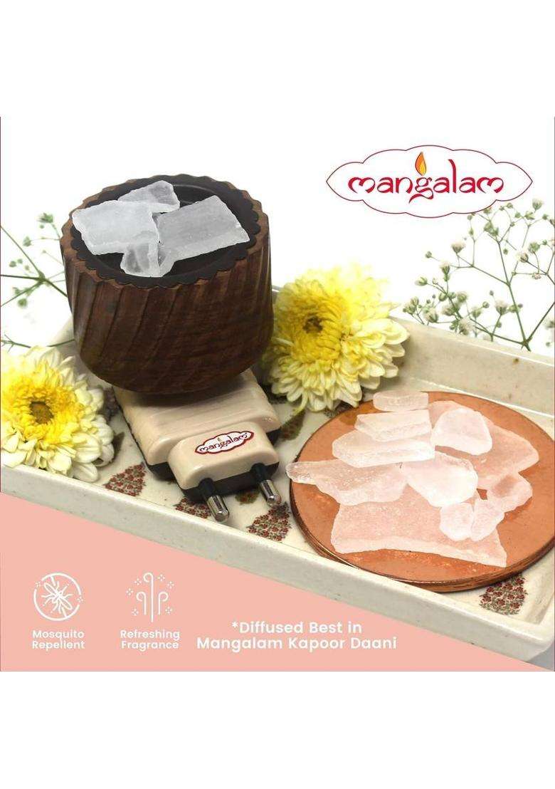 Mangalam Camphor Bhimseni 100% Organic For Puja Aromatherapy & Air Freshener Sweet Fragrance (100 G) - Indya