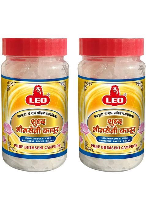 Leo Camphor Bhimseni Tablet Jar 100 Gram - Pack Of 2 (100 G)