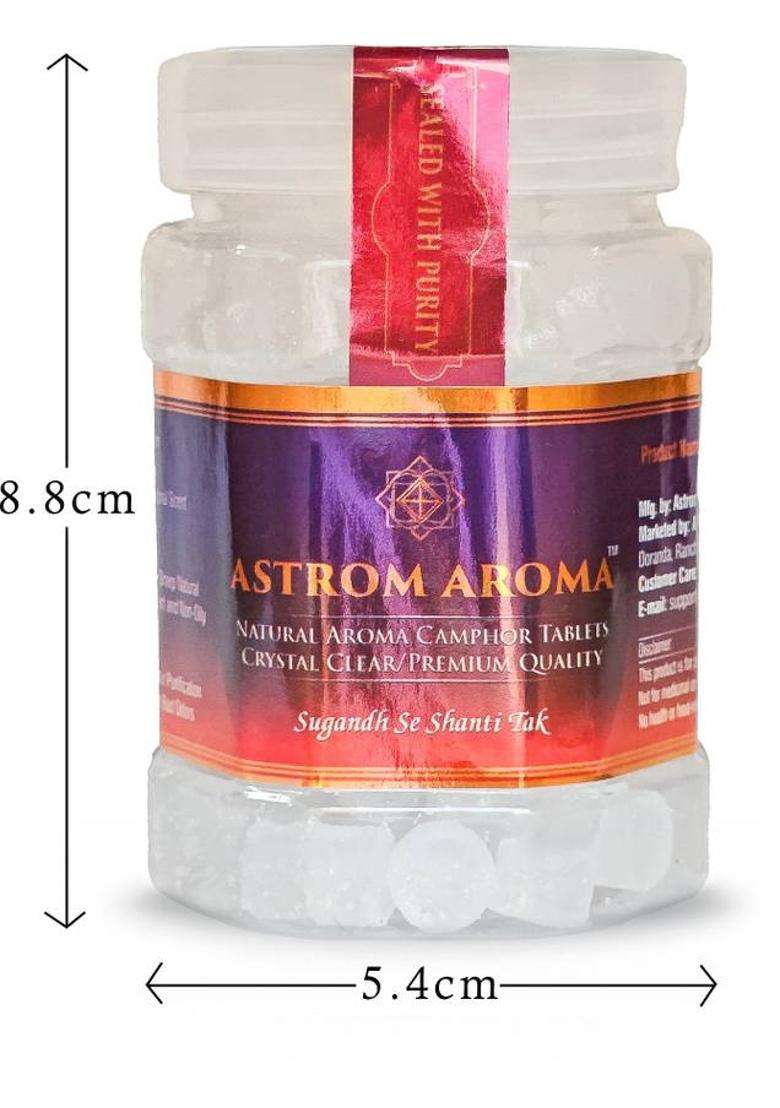 Astrom Aroma Premium Camphor Tablets For Puja & Home Freshness(3 100 Gm) (300 G) - Indya