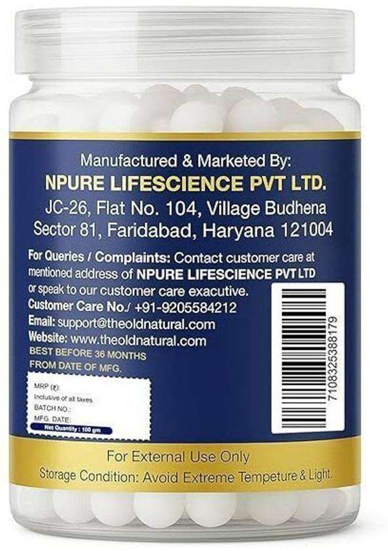 The Old Natural Snif Bhimseni Camphor 100% Pure & Organic Aroma Chemical-Free Kapur (100 G) - Indya