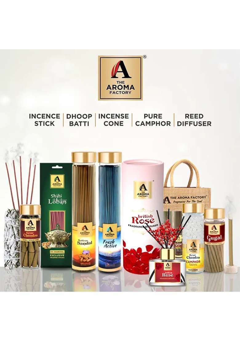 The Aroma Factory Camphor Fresh Active Lavender & Kesar Chandan (390 G) - Indya